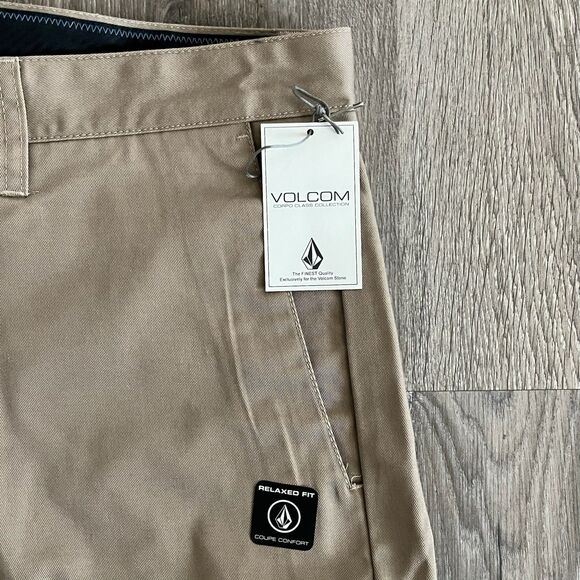 Volcom Mens 38x32 Frickin Chino Pants Relaxed Fit Corpo Class Beige Tan NWT - Picture 4 of 8
